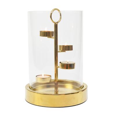 China ECO-frendly good quality stainless steel wedding color gold tealight candle holder CH-31898 for sale