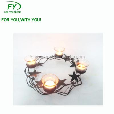 China Christmas Home Floor Decoration CH-31409 Standing Metal Tealight Candle Holder for sale