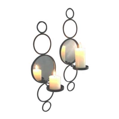 China Home decoration ML-2022 three size metal wall candle holder and candle excluded home decoration for sale