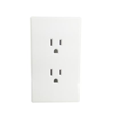 China Residential / Multi-Purpose Home 15A Dual US Plug Charging Socket Outlet Adapter for sale