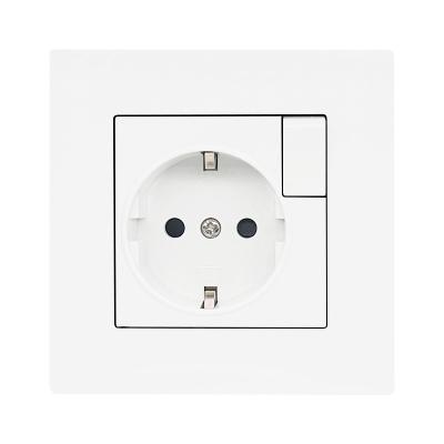 China EU Standard Material 86 Wall Socket 16A PC Panel PC Panel PC Flame Retardant Type Electrical Socket And Switch With Switch for sale