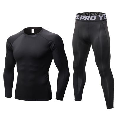 China Men Activewear Breathable Compression Sports Suits Quick Dry Fitness Sets Sports Joggers Training Gym Suite Tracksuits for sale