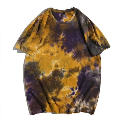 China Custom High Quality Breathable Factory Tie Dye T Shirts Loose Tie Dye Loose T Shirts For Men for sale