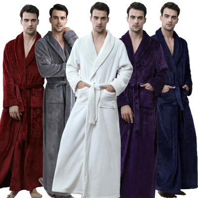 China Custom Designer Thermal Luxury Mens Wholesale Logo Sleepwear Cotton Sleep Home Spa Long Robes Waffle Bathrobe for sale