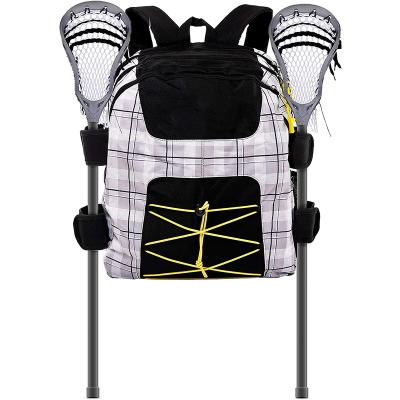 China Lacrosse Sports Goalie Gear Large Capacity Game Travel and Practice Lacrosse Backpack with Stick Holder for sale