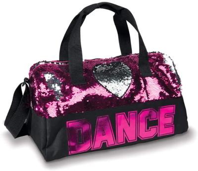 China Fashionable Sequin Heart Dancing Duffel Bags Dancers Bag Dance Tote for sale