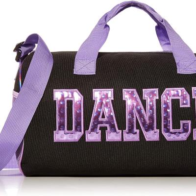 China Fashionable Dancing Duffel Bag with Multicolor Dancing Print (Black/Purple) for sale