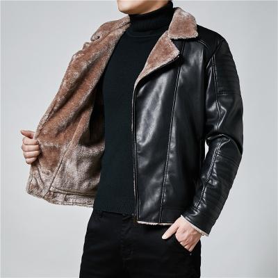 China Mens Jacket Autumn And Winter Lapel Coat QUICK DRY Leather Slim Fit Mens Clothing for sale