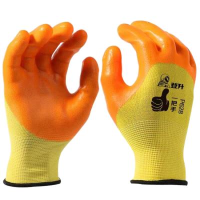 China Wholesale High Quality Construction Site Rubber Anti-smash Oil Resistant PVC Construction Gloves for sale