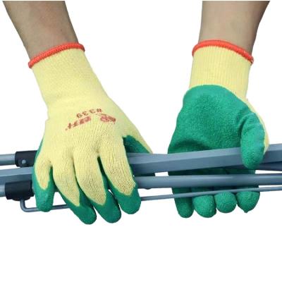 China Hot Selling Good Quality Anti-smash Latex Yarn Wrinkles Wear And Slip Resistance Gloves for sale