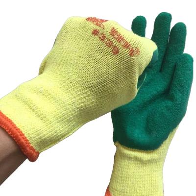 China Anti-smash Low Price Guaranteed Quality Wrinkle Protection Latex Yarn Gloves for sale