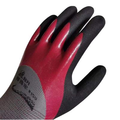 China 2022 New Anti-smash Anti-smash Type Adhesive Work Nitrile Great Price Non-Slip Glove for sale