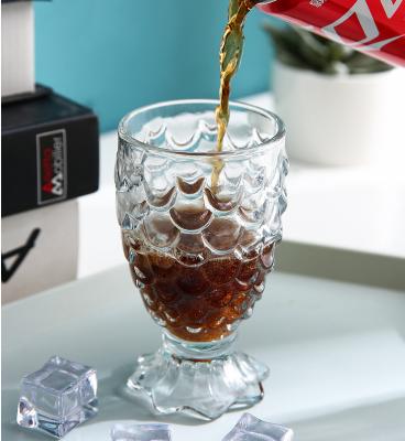 China Modern Brand New Creative Fish Scale Model Drinking Cup Crystal Glass Coffee Water Cup Mug for sale