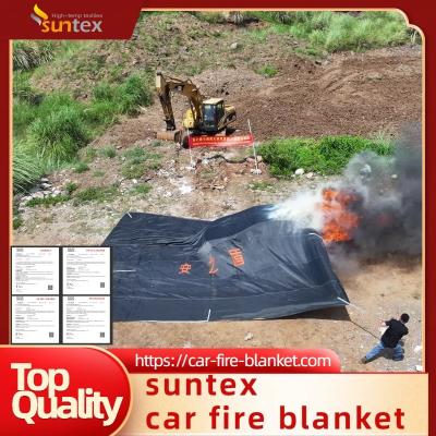 China Gray Color Suntex Car Fire Blanket Thermal Resistance 550℃/1000℃ for sale