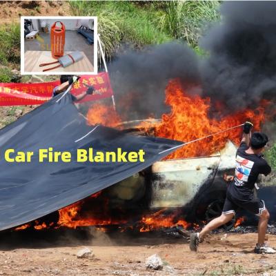 China Suntex Car Fire Blanket Silicone Fire Blanket High Temperature Resistance for sale