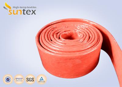 China Fire Retardant Silicone Coated Fiberglass Sleeving 100% E - Glass Yarn for sale