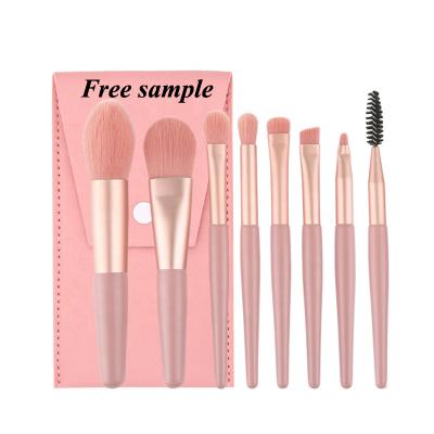 China Wholesale Soft No Logo Wood Handle Soft Fiber Hair Make Up Tools Makeup Brush Set for sale