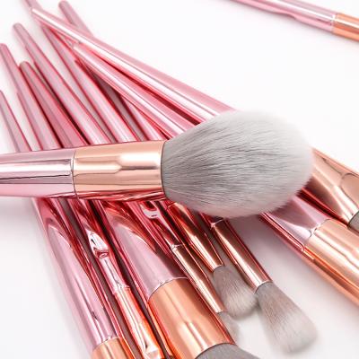 China New Arrival 10pcs Beauty Face Care Makeup Tools Set Rose Gold Color Makeup Brush Laser Laser Package Beauty Makeup Tools Non-Cruelty Set Brush Thumb Handy for sale