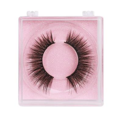 China OEM Square Box False Eyelashes Custom Natural Handmade Mink Eyelashes False Eyelashes for sale