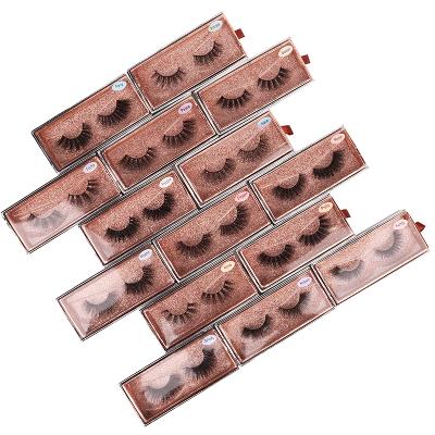 China Natural Eyelash Pull Out Box Long 3d Mink Eyelash Thick Eyelashes Packaging Soft Hair Vendor for sale