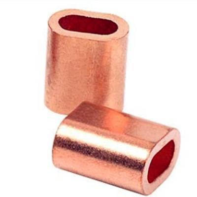 China Electric performance copper ferrule for pressing and threading the end ring of steel wire cord. for sale