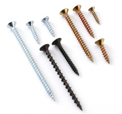 China Truss White And Blue Galvanized Clad Mini Furniture Chipboard Screws for sale