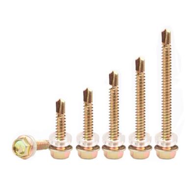 China HEX din7504-k Galvnized Hex Flange Head Self Drilling Screws for sale