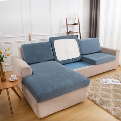 China Modern Furniture Cover Device Plush Thickened Sofa Cushion Cover Elastic Solid Color Corner Sofa Cushion Cover for sale