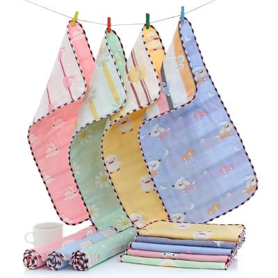 China 25*50cm Viable 6 Layers Cotton Muslin Square Baby Washcloth Face Bath Towel Kid Soft Touch Muslin Cloth Newborn Saliva Handkerchief for sale