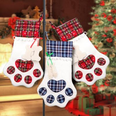 China Stocked Christmas Socks Dog Gift Dog Design Pet Store Christmas Decoration New 2021 for sale