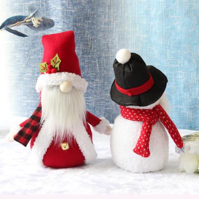 China Plush Fabrics Christmas Snowman Gnomes Elf Doll Christmas Decorations 2021 For Home Table Decor Navidad Christmas Ornaments Christmas Gift New Year for sale