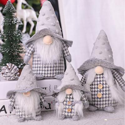 China 2021 European Christmast ornament creative hat doll doll dwarfs and American classic lattice doll faceless elf for sale