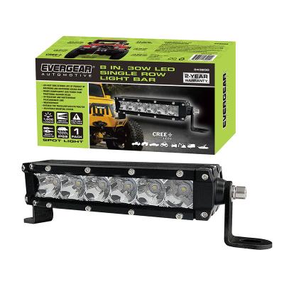 China Outdoor Wholesale 30W 8 Inch Led Light Bar Offroad Car Atv Led Single Row Light Bar Offroad Lights for sale