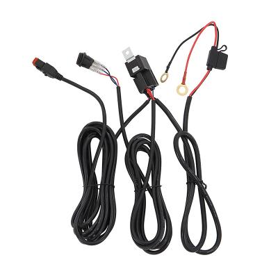 China Univeral Autos Custom Flexible Auto Lamp Universal Car Light Wiring Harness Kit Loom For Cars Off-road Vehicles for sale