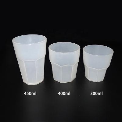 China Disposable Unbreakable Short Plastic Octagonal Cup For Beer Wine 450ml for sale