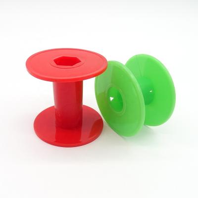 China HDPE Green / Red Small Plastic Empty Spools For Rope Yarn Wire Rope Chain for sale