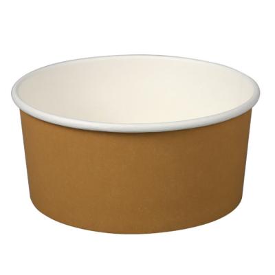 China Disposable Lunch Box Take Out Packing Box Thickened Kraft Paper Round Box for sale