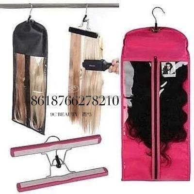 China LUXURY Body Wave Durable Hair Extension Covers Hanger Custom Logo Wig Storage Bags for sale