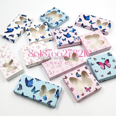 China Thick Full Range Of Custom Wholesale Holographic Eyelash Styles Logo Butterfly Lash Cases for sale