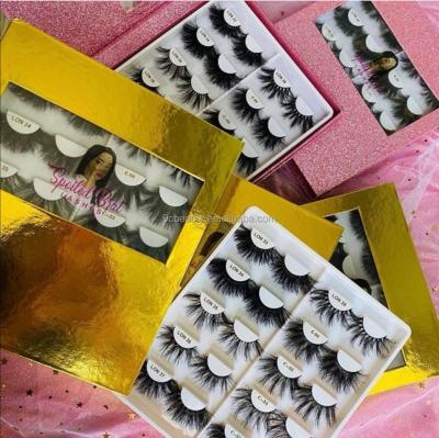 China Free logo roving packaging custom 10 pairs mink luscious book whips roving wholesale book case for sale