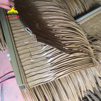 China Tropical Plant Sale 100 X 60cm Plastic Palm Thatch For Roofing Decoration for sale