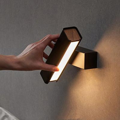 China Simple Modern Hotel Nordic Simple Rotatable Creative Bedroom Lamp Bedside Lamp Style Minimalist Wall Lamp for sale