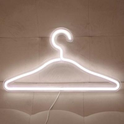 China Dolphin USB Powered Christmas Gift LED Neon Light Clothes Stand Up Hanger Night Lamp for Bedroom Wedding Home Clothing Store Art Wall Decor for sale