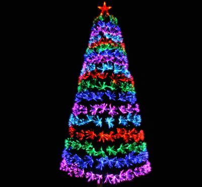 China 2020 New Design 6ft LED Fiber Optic Flashing Christmas Tree Lights Artificial Xmas Tree With LED Light Decoration Lamp for sale