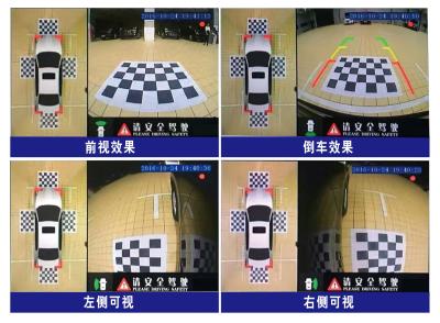 China 4 Channels Car Reverse Parking System , car parking monitoring system,360 bird view images for sale