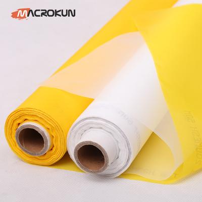 China White T Silk Screen High Tension Low Elongation 24 Mesh 60 Mesh Screen Printing Mesh Fabric for sale