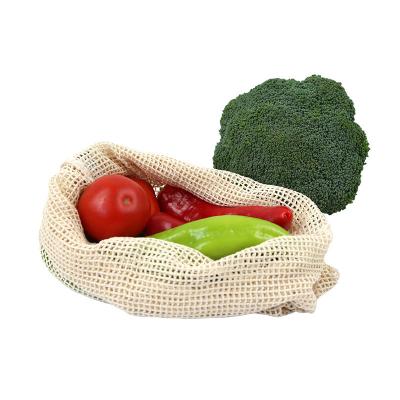 China Eco-friendly Cotton Mesh Drawstring Mesh Bags Folding Cotton Mesh Bag Shopping Bag 100% Vegetable And Fruit for sale