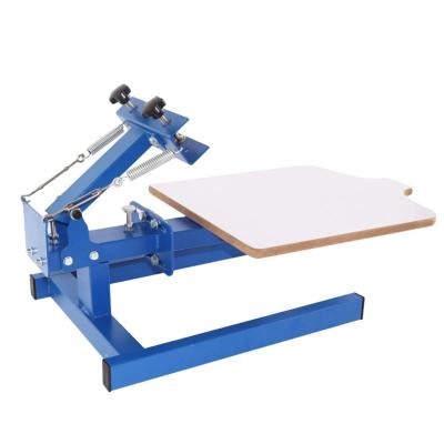 China Garment Shops MK-101M Single Color 1 Station Silk Screening Screen Printing Press Screen Printing Machine for sale