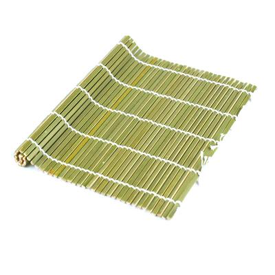 China Making Sushi Roll High Quality Natural Green Color Bamboo Sushi Rolling Mat Too Direct Factory Price for sale