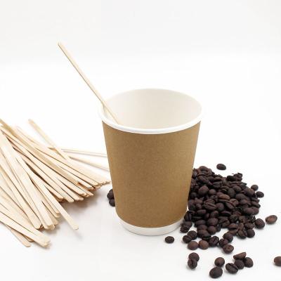 China Minimalist High Quality 100% Natural Wooden Coffee Stirrer, Logo Coffee Stir Disposable Branding Stick With Customize Size for sale